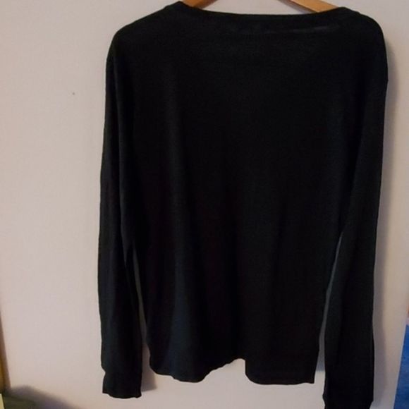 Blue Sol Black Long Sleeve Sweater L - Picture 2 of 3